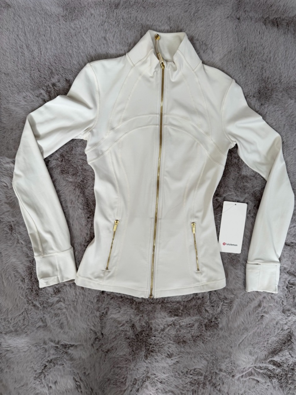 NWT Lululemon Athletica Cream Full-Zip Jacket - Nulu